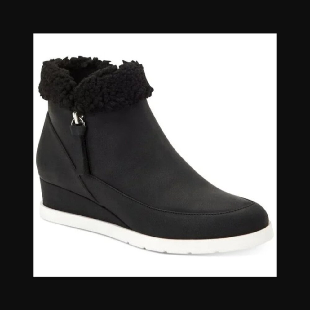 STYLE & CO Dannieep hidden Wedge Black Booties Boots sz 9 NEW